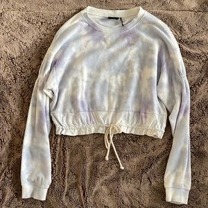 Urban Outfitters Cropped Tie Dye Sweatshirt
